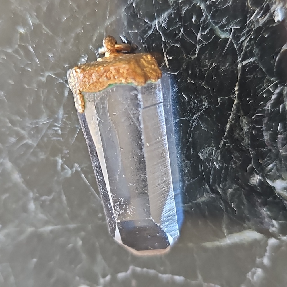 Natural Clear Quartz Crystal Pendant - Picture 2 of 7